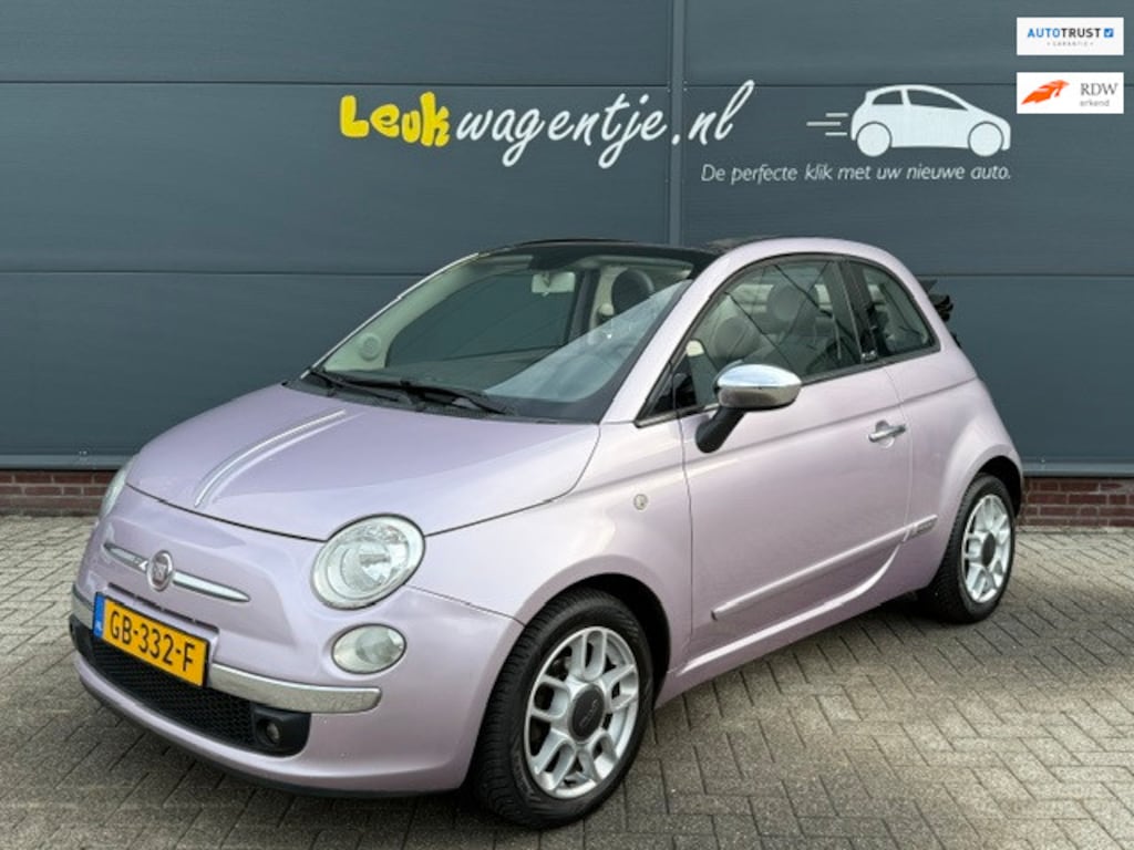 Fiat 500C 1.2 Lounge Cabrio *p-sens. *chroompack *APK nieuw