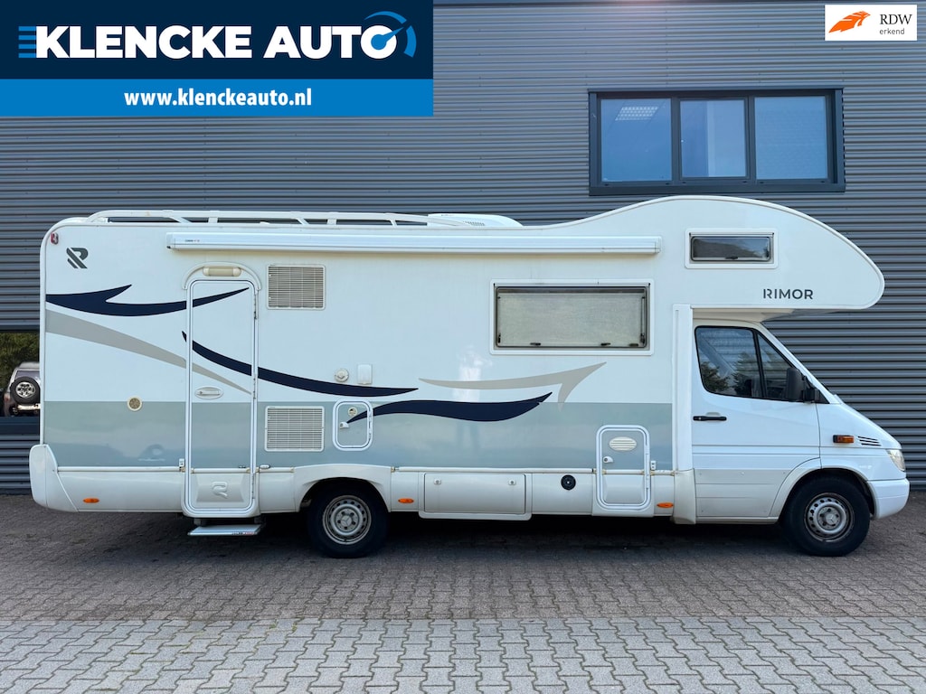Mercedes-Benz Sprinter 316 CDI Rimor Superbrig 83.985km 156PK 2x Airco 6 persoons Trekhaak Stapelbed