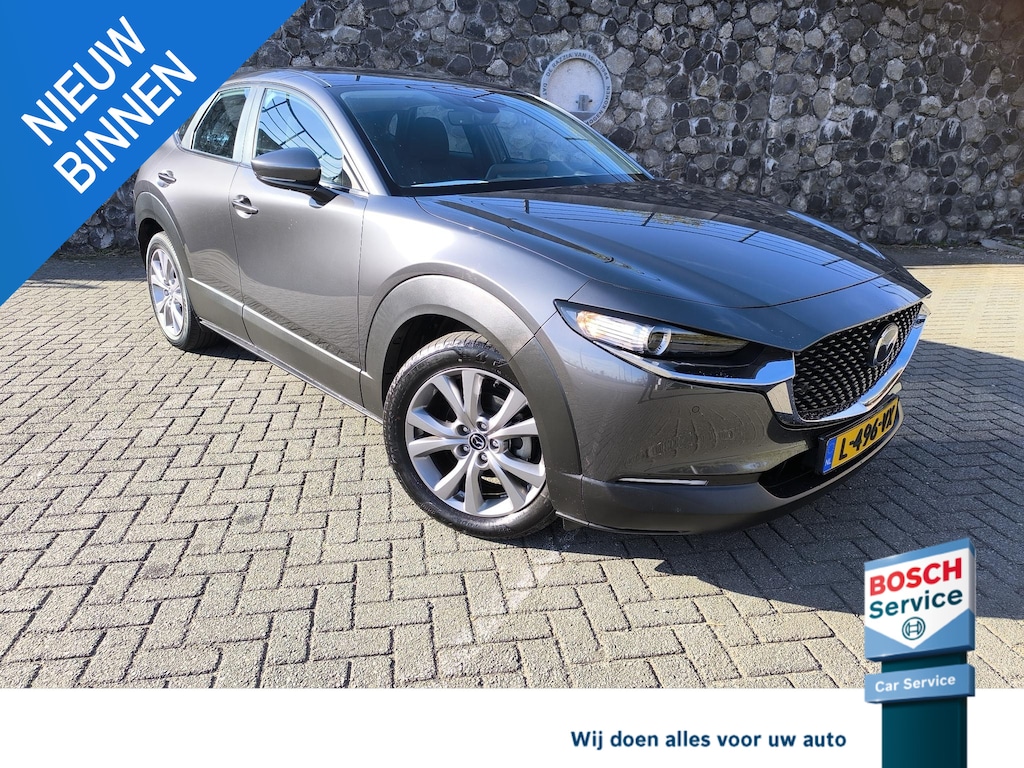 Mazda CX-30 2.0 e-SkyActiv-X M Hybrid Comfort Trekhaak, stoel en stuur verwarming, carplay, navi, climate en cruise control, head-up voorruit projectie, camera.