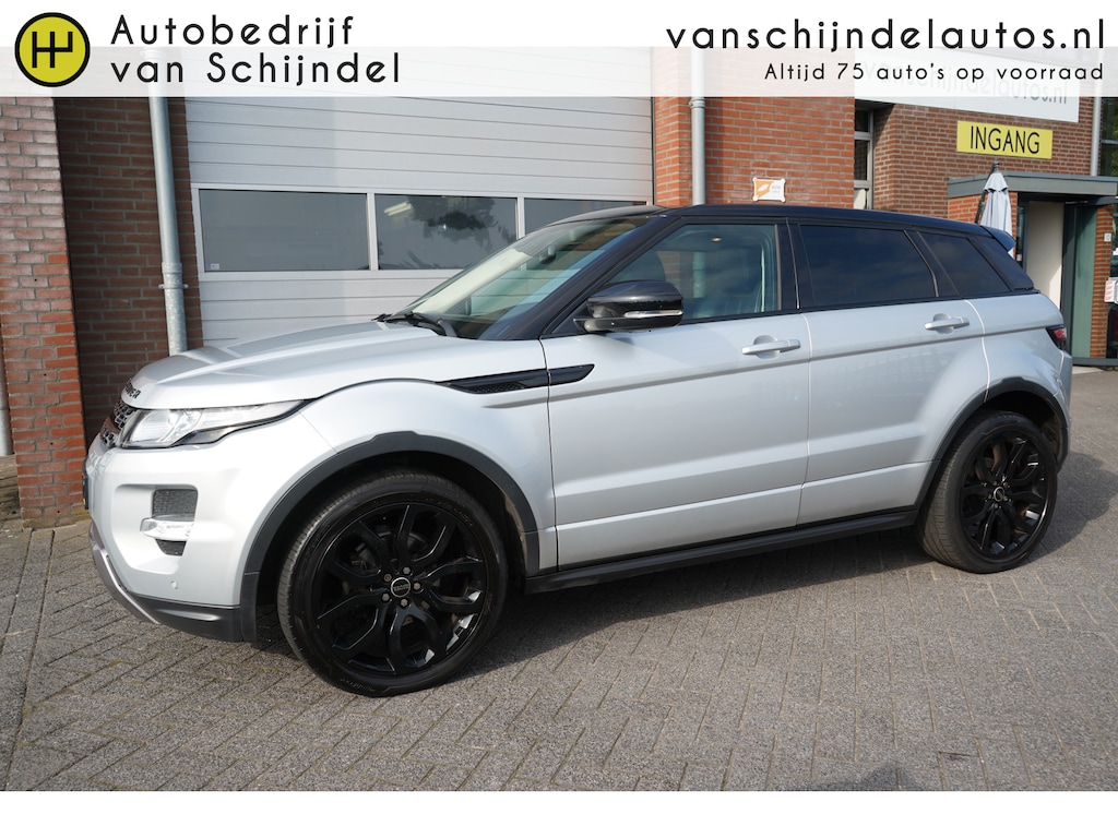 Land Rover Range Rover Evoque 2.0 Si 4WD 241PK PRESTIGE KEURIGE NETTE STAAT PANORAMADAK CAMERA LEDER AFN.TREKHAAK BI-XENON/LED ELECTR.STOELEN+MEMORY 18INCH 4X PERF BANDEN NAVI CLIMA CRUISE BLUETOOTH ENZ...