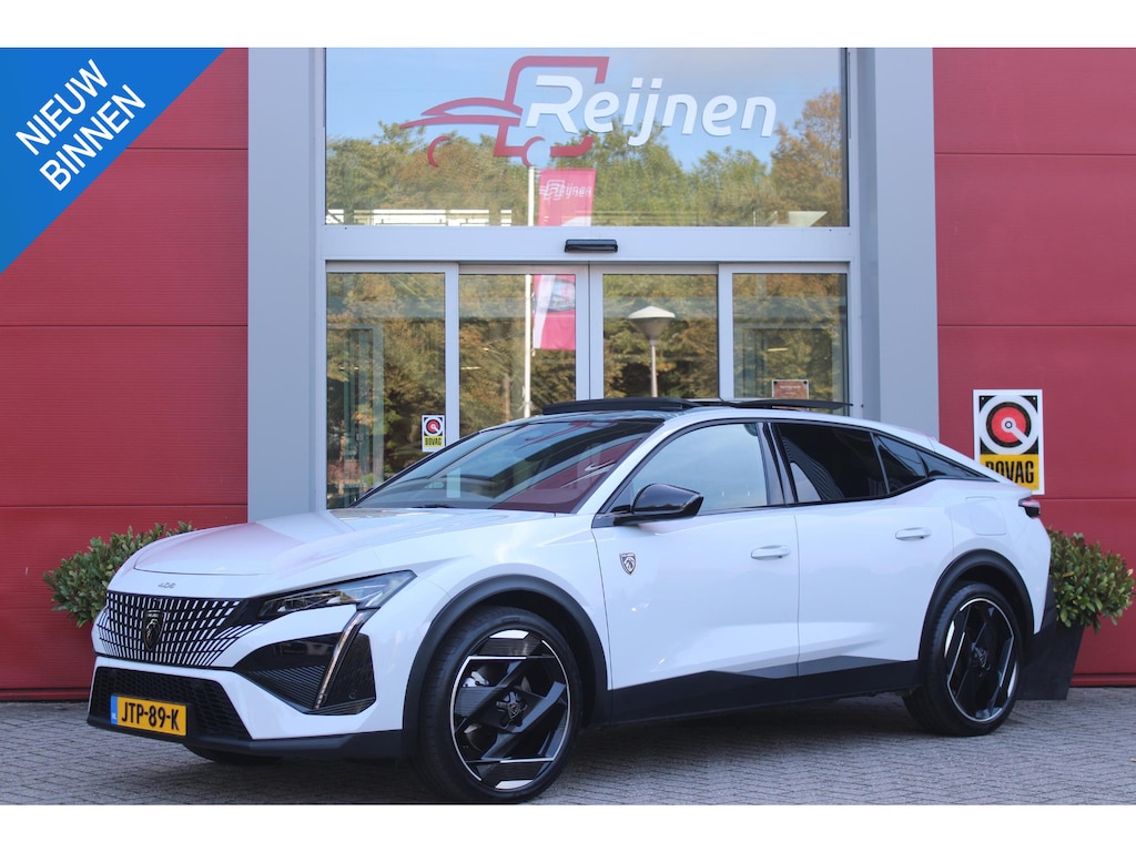 Peugeot 408 1.6 HYbrid 225PK EAT8 GT | PANORAMA SCHUIF/KANTEL DAK | ELEKTRISCH VERSTELBARE VOORSTOELEN MET MASAGE FUNCTIE | VOORSTOELEN VERWARMBAAR | STUUR VERWARMING | SFEER VERLICHTING | 20" LICHTMETALEN VELGEN | ELEKTRISCH BEDIENBARE ACHTERKLEP | LED MATRIX KOPLAMPEN | 360° CAMERA | PARKEERSENSOREN VOOR + ACHTER | DRAADLOZE TELEFOONLADER | DRAADLOZE APPLE CARPLAY/ANDROID AUTO | NAVIGATIE | DODEHOEK DETECTIE | ADAPTIVE CRUISE CONTROL |