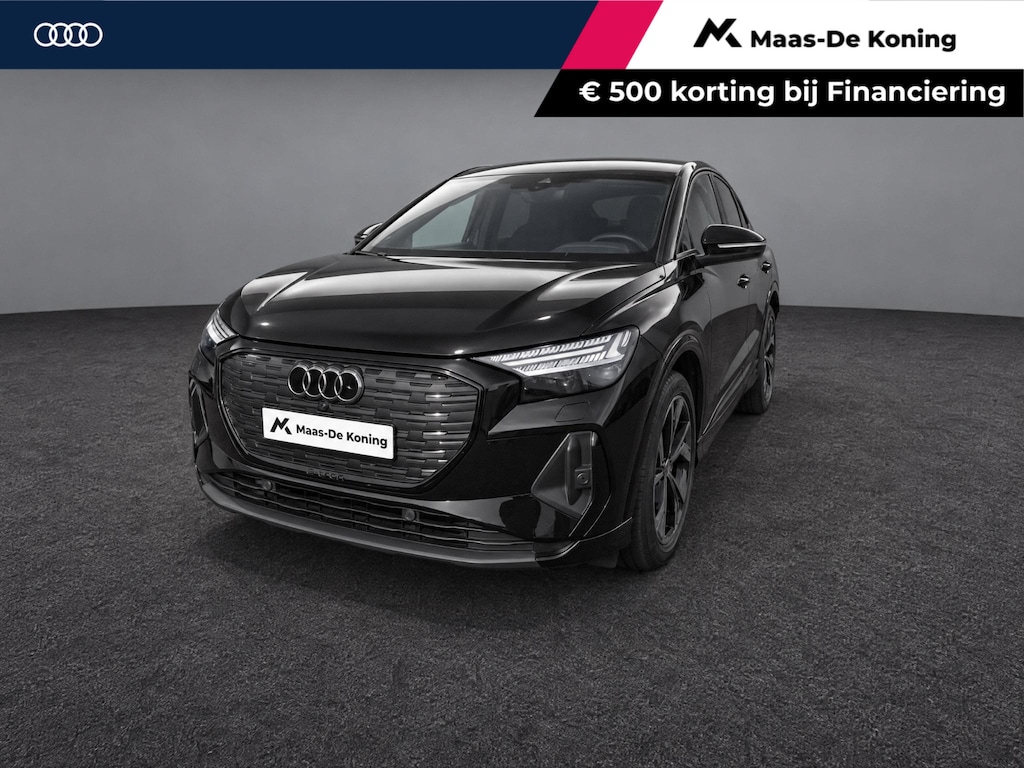Audi Q4 Sportback e-tron 45 quattro 82 kWh / 285pk S Edition · SONOS · Trekhaak · Camera · Elektrische stoelverstelling · Stoelverwarming · Apple/Android Car Play · 20'' ·