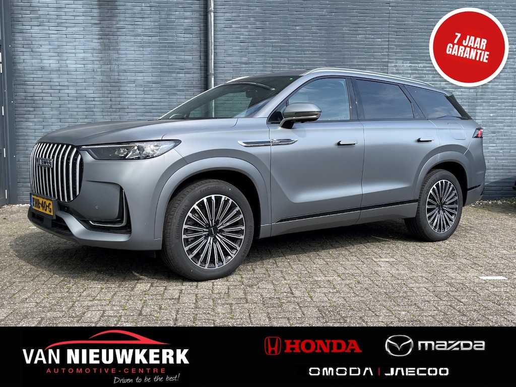 Jaecoo 8 1.5 TGDI 428pk AWD Automaat Exclusive 7 Seats | Elektrische Range 134km | Combi Range 1000km | Pano Schuifdak | 7 jaar Garantie | 1600kg Trekgewicht |