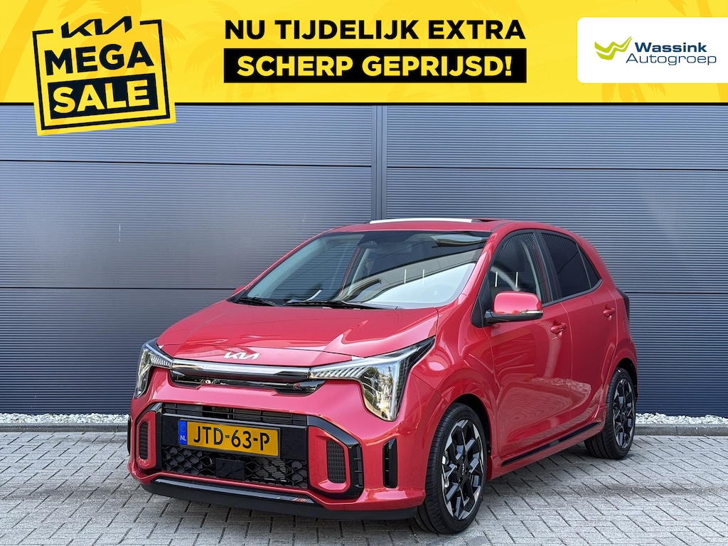 Kia Picanto 1.0 DPi 63pk 4-zits GT-Line | Stoel-/Stuurverwarming | Apple CarPlay/ Android Auto | SmartKey met start/stopknop | Climate Control | Schuif-/kanteldak