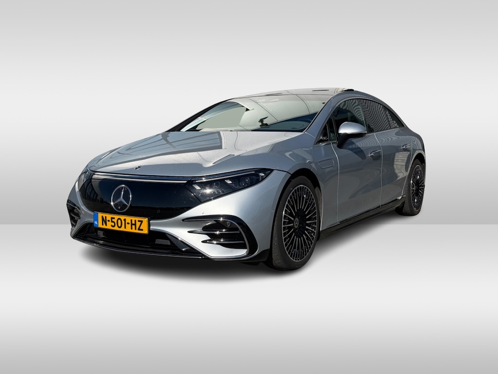Mercedes-Benz EQS 450+ Edition 1 108 kWh / Hyperscreen / Panoramadak / 360Camera / Head-up / Burmester 3D Audio / Achterasbesturing / Laser LED / 21'' / Sfeerverlichting / Luchtvering / Keyless / Stoelventilatie / Dodehoek / DAB / A
