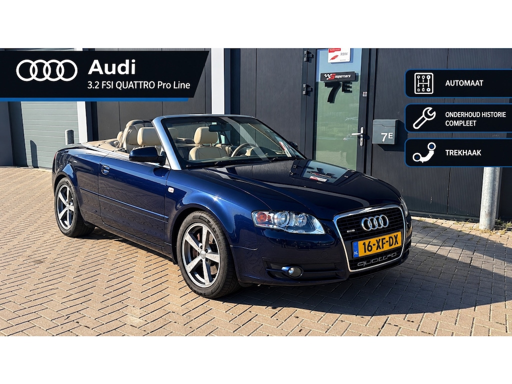 Audi A4 Cabriolet 3.2 FSI quattro Pro Line |LEDER|Automaat|Trekhaak|