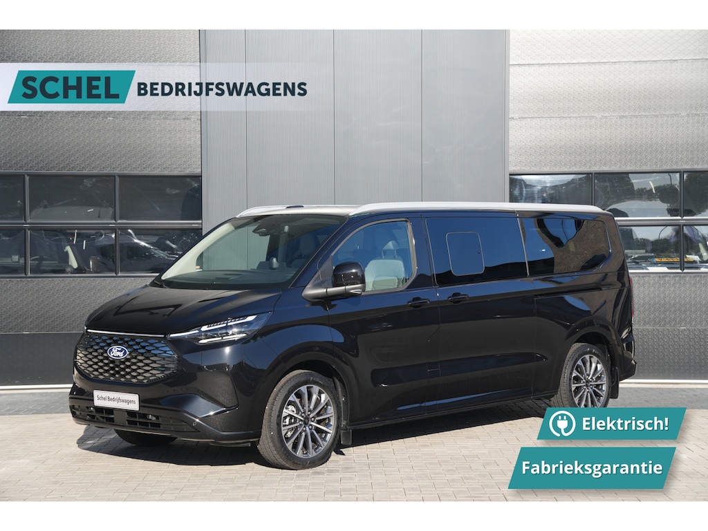Ford Tourneo Custom E-Tourneo - 340 L2H1 Titanium X 218pk - Leder - ACC - DDS LED - Elektrische Deuren - Navi - 360 camera - Blind Spot - Rijklaar