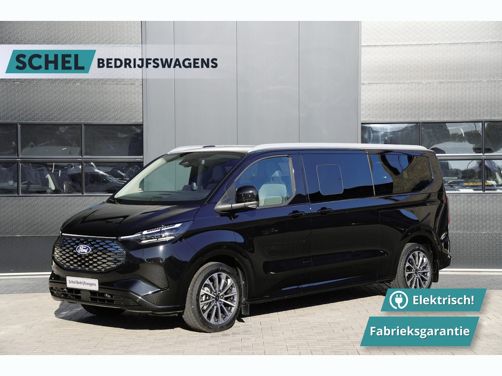 Ford Transit Custom Tourneo E-Transit E-Tourneo - 340 L2H1 Titanium X 218pk - Leder - ACC - DDS LED - Elektrische Deuren - Navi - 360 camera - Blind Spot - Rijklaar