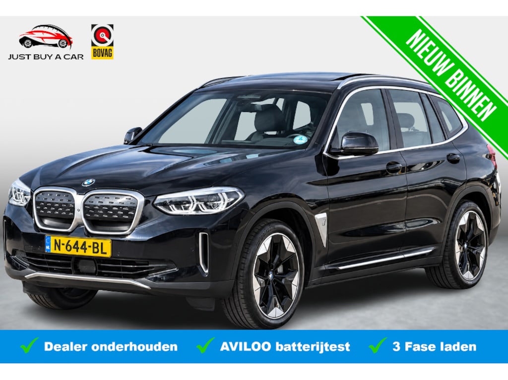BMW iX3 High Executive 80 kWh SoH 94,5% | Dealeronderhouden | Driving Assistant Professional | Elektr.. Trekhaak | Panorama dak | Harman Kardon | 360° Camera | Head-Up | Comfort Access | Leder | 1e Eigenaar |