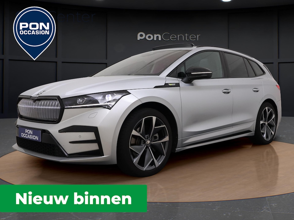 Skoda Enyaq RS Edition 82 kWh | Pano Dak | Trekhaak | Head-up Display | Camera | ACC | Elek. Achterklep | Elek. Stoel | Stuur-/Stoelverwarming V+A | Sportstoelen | Canton Audio | 21'' |