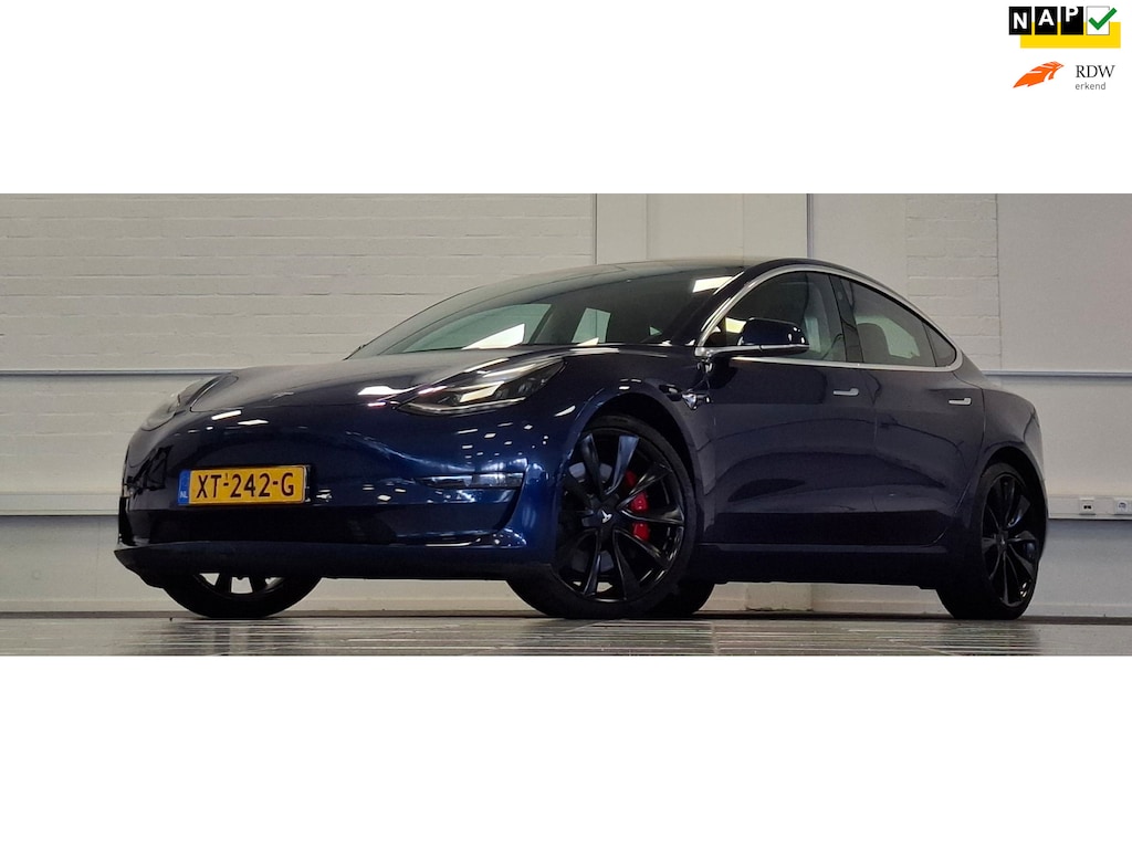 Tesla Model 3 Performance AWD 75 kWh 463PK SOH 83,9% Garantie Mooi!