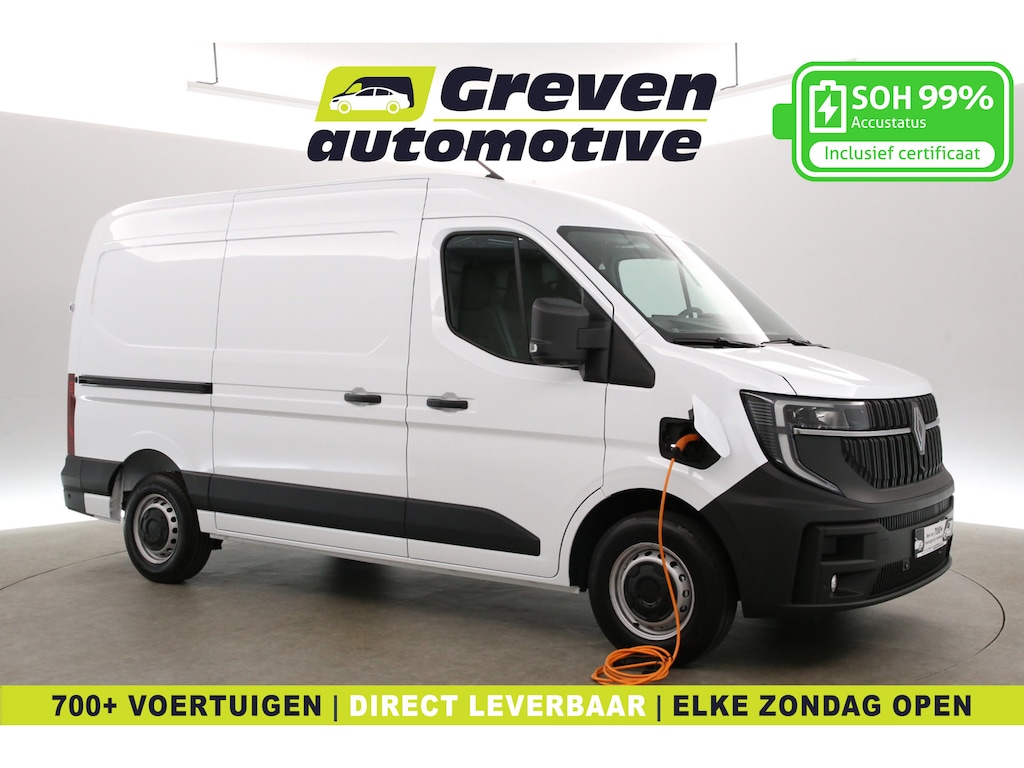 Renault Master E-Tech 3.5t Long Range 87 kWh L2H2 | Snelladen | SOH 99% | Clima | Camera | Carplay | Cruise | Virtual | 3 Zits | 2500KG Trekgew.