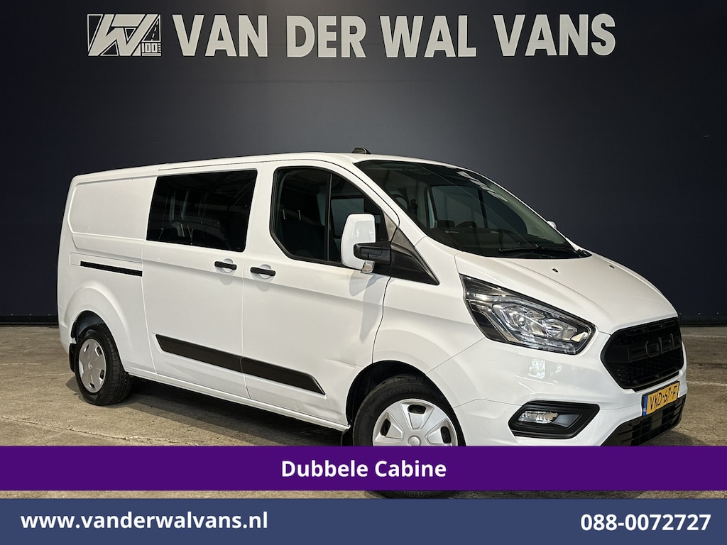 Ford Transit Custom 2.0 TDCI 130pk Automaat L2H1 Dubbele cabine Euro6 Airco | 5-Zits | Camera | Navigatie | Cruisecontrol | Stoelverwarming Apple Carplay, Trekhaak, Parkeersensoren, Achterklep
