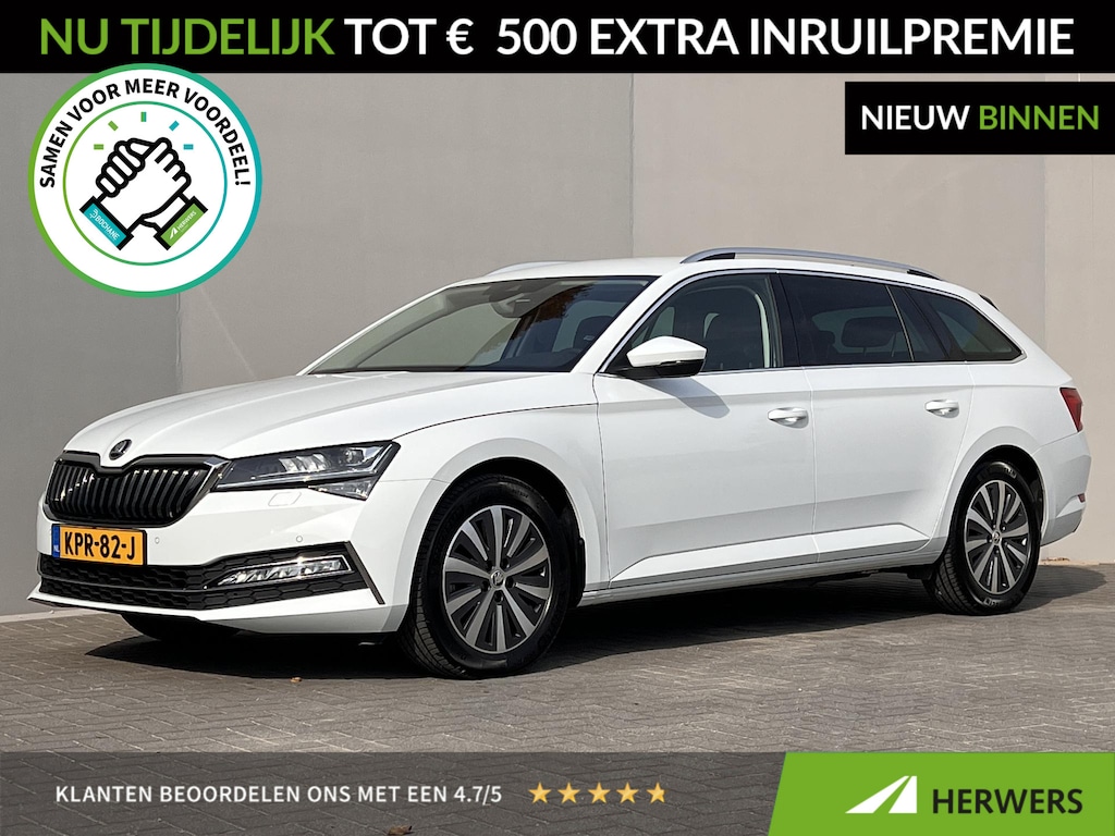 Skoda Superb Combi 1.4 TSI iV Business Edition Plus / 1.600 kg Elektrische trekhaak / PHEV Plug In / Accu SoH 100% / Elektrische stoelen & klep / Adaptieve CC / Virtual Cockpit / Navigatie / Apple Carplay Android / Climate Control /17" LM wielen /