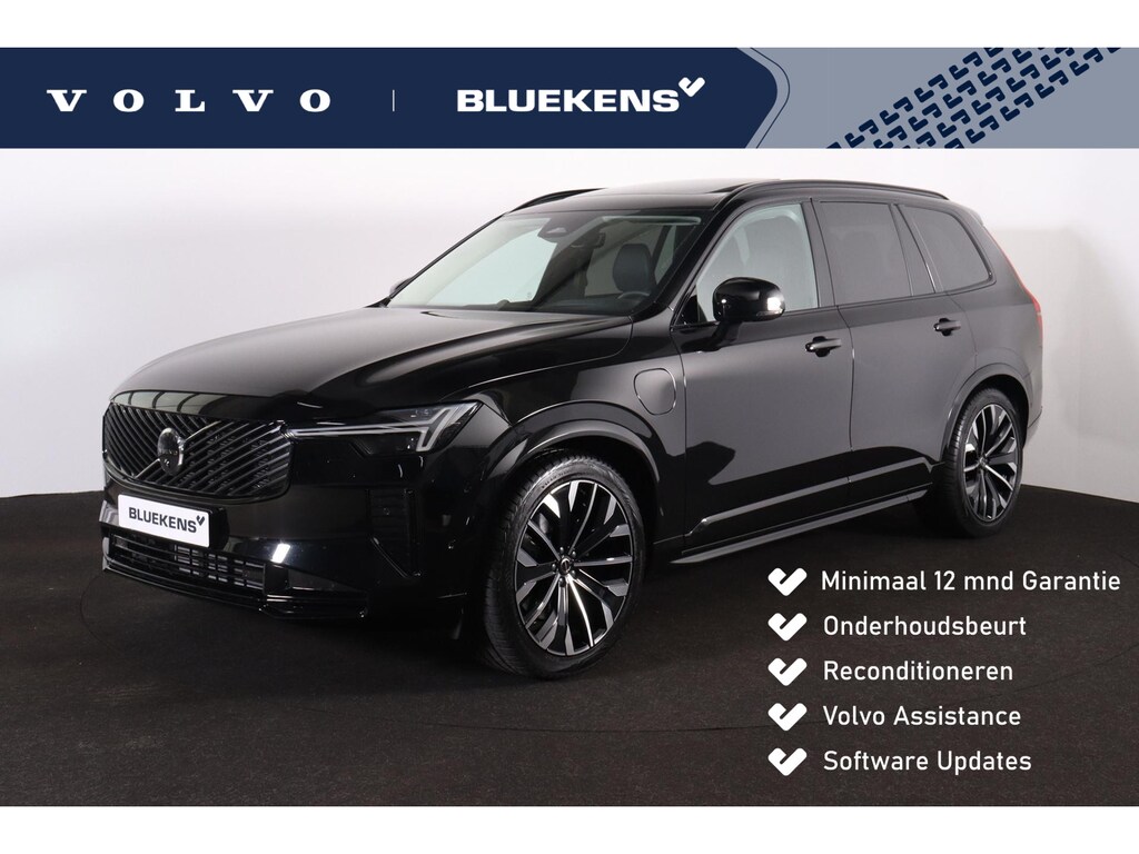 Volvo XC90 T8 Recharge AWD Ultra Dark - Luchtvering - Panorama/schuifdak - IntelliSafe Assist & Surround - 360º Camera - Bowers & Wilkins audio - Adaptieve LED koplampen - Verwarmde voorstoelen, stuur & achterbank - Parkeersensoren voor & achter - Elektr. bedienb. voorstoelen met geheugen - Geventileerde voorstoelen - Head up display - Draadloze tel. lader - Extra getint glas - Inklapbare trekhaak - 21' LMV