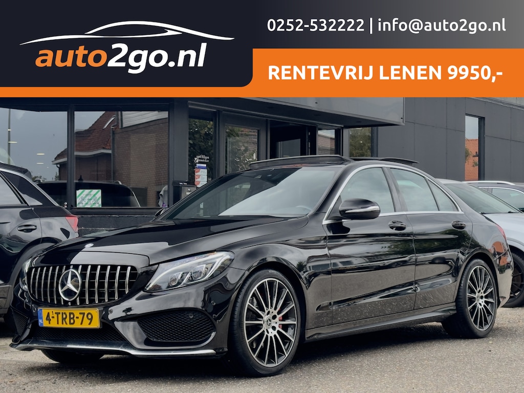 Mercedes-Benz C-klasse 200 2.0 AUT7 AMG-LINE PANODAK SPORTLEDER NAVI AIRCO LED LMV PDC