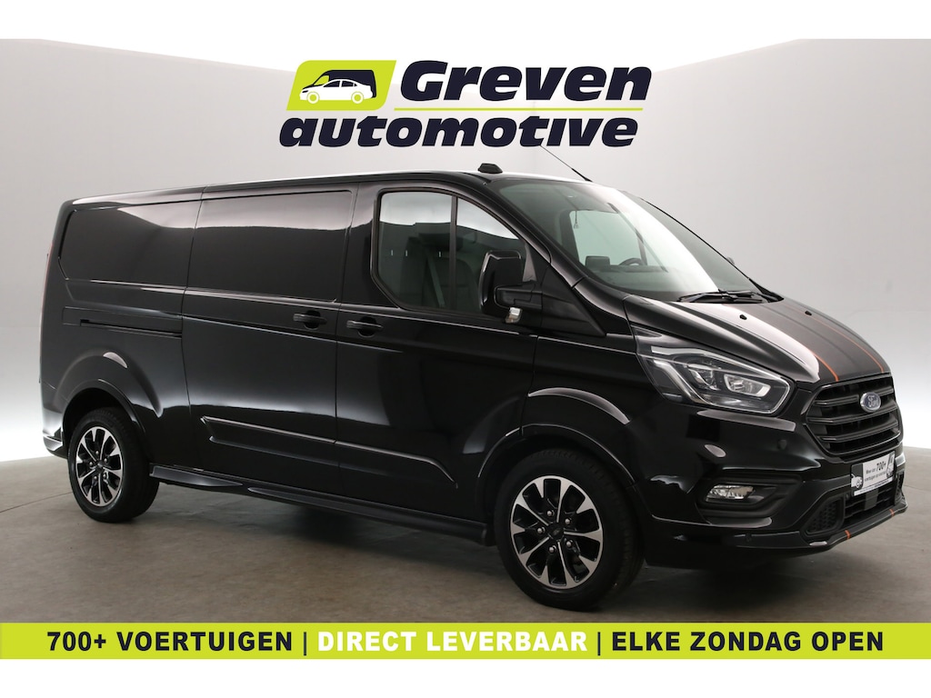 Ford Transit Custom 2.0 TDCI 185PK Sport L2H1 | Automaat | Airco | Cruise | 3 Zits | Trekhaak | 2xSchuifdeur | Bi-Xenon | Carplay | Parkeersens.