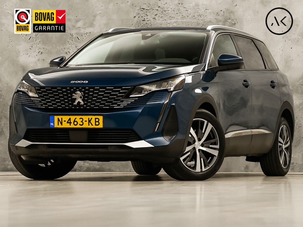 Peugeot 5008 1.2 PureTech Allure 7 Persoons Automaat (APPLE CARPLAY, GROOT NAVI, 360 CAMERA, LEDER, SPORTSTOELEN, KEYLESS, TREKHAAK, GETINT GLAS, NIEUWSTAAT)