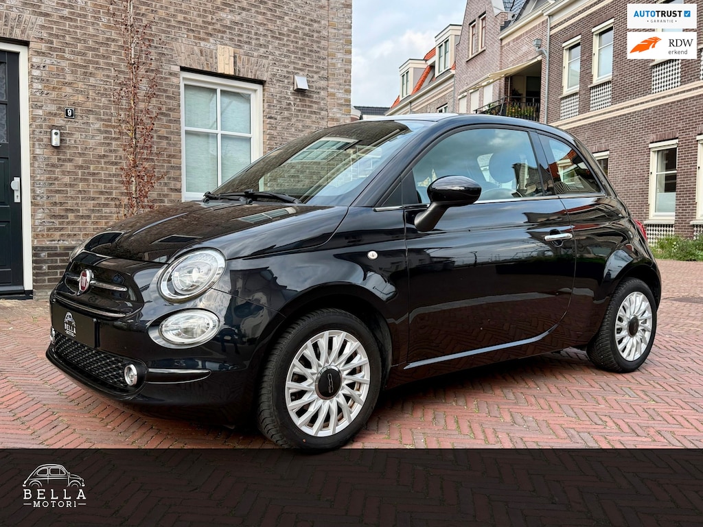 Fiat 500 1.2 Lounge | RIJKLAARPRIJS | Black on Black | Apple CarPlay | Navigatie | Weinig Kilometers