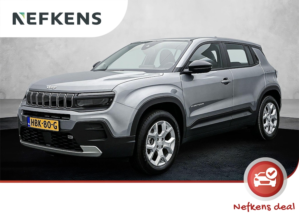 Jeep Avenger SUV Altitude 100 pk Automaat | Navigatie via Apple Carplay/Android Auto | Parkeersensoren Achter | LED Koplampen | Kunstlederen Bekleding | Volledig Digitaal Instrumentenpaneel | Climate Control | Adaptieve Cruise Control | 17" Lichtmetalen Velgen |
