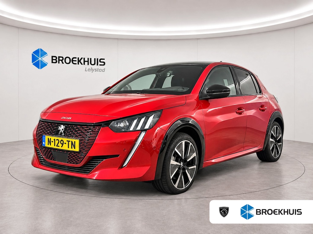Peugeot e-208 EV 136PK GT PACK AUTOMAAT / SOH 93% / NAVI / LEDER / CLIMA / PDC / 17" LMV / CAMERA / ALCANTARA / PANO. DAK / KEYLESS / I-COCKPIT / FULL-LED / 1E EIGENAAR !!