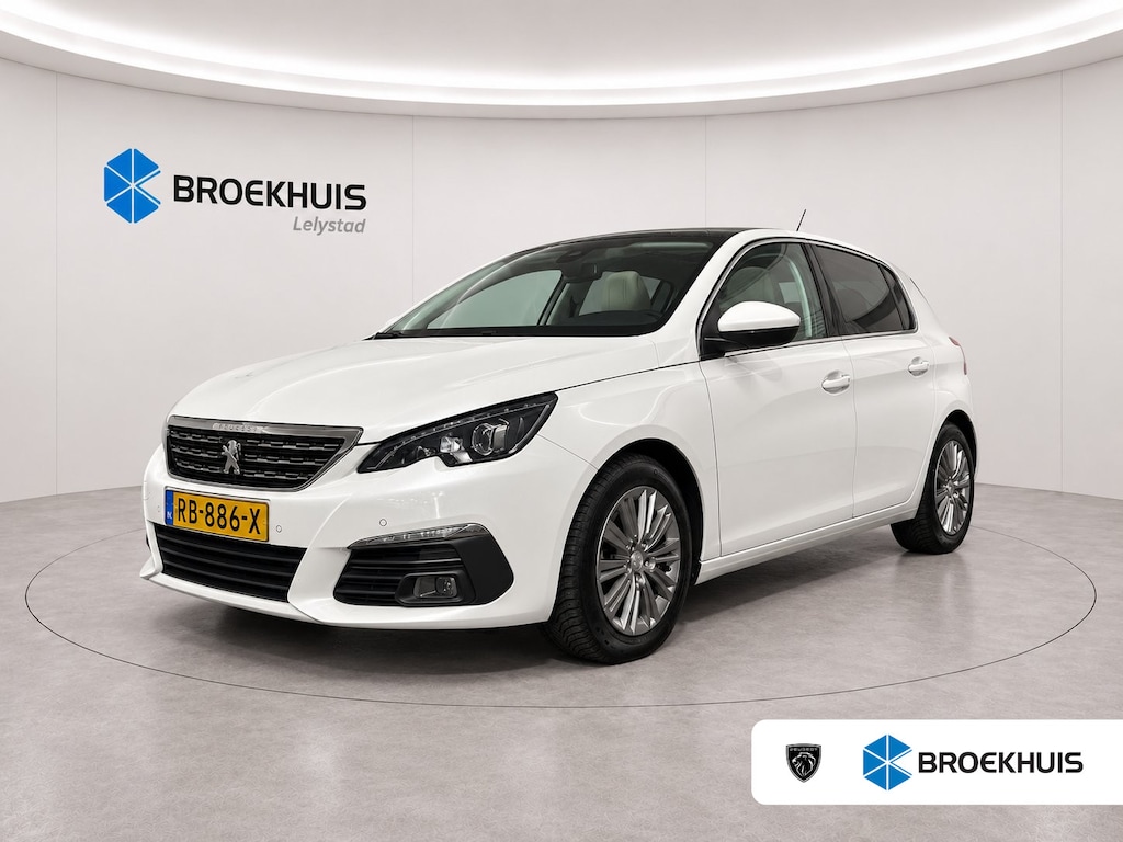 Peugeot 308 1.2 PURETECH 130PK 5-DRS ALLURE AUTOMAAT / NAVI / LEDER / CLIMA / FULL-LED / PDC / PARELMOER / PANO. DAK / 16" LMV / TREKHAAK  !!