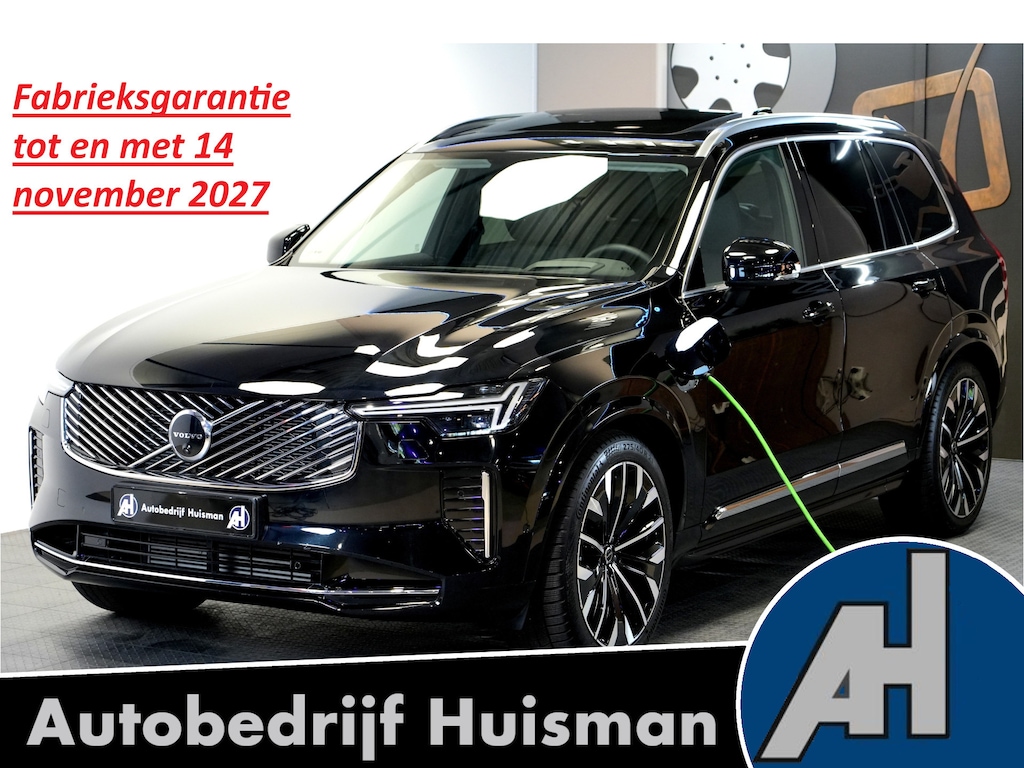 Volvo XC90 2.0 T8 AWD 335kW/456pk Aut8 Recharge Ultra Bright 7P LUCHTVERING + HARMAN/KARDON + MASSAGE + ALCANTARA HEMEL + ADAPT.CRUISE + PANORAMADAK + HEAD-UP + STOELVERWARMIN V&A + STUURVERWARMING + LEDEREN DASHBOARD + 360 CAMERA + STOELVENTILATIE + 21" LM-VELGEN!!