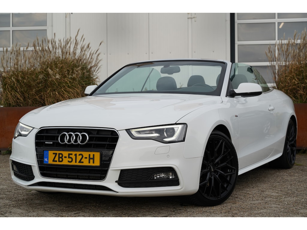 Audi A5 Cabriolet 2.0 TFSI quattro 3x S-line | Audio-navigatie full map | Bang & Olufsen | Elektrisch bedienbare kap | Lichtmetalen velgen 19" | Parkeersensor voor en achter | Voorstoelen verwarmd | Zeer nette auto!