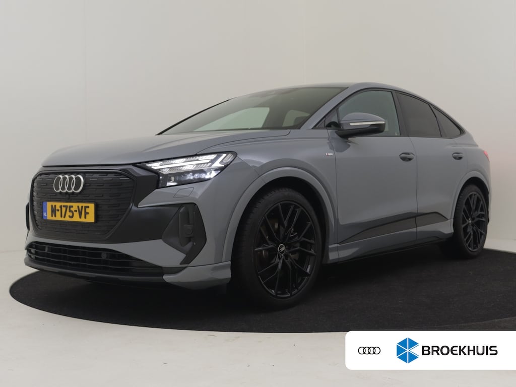 Audi Q4 Sportback e-tron 40 S edition 77 kWh 204pk l S-Line int. l SONOS Sound l Stoelverwarming l Half Leder l Elektr. Klep l Camera l