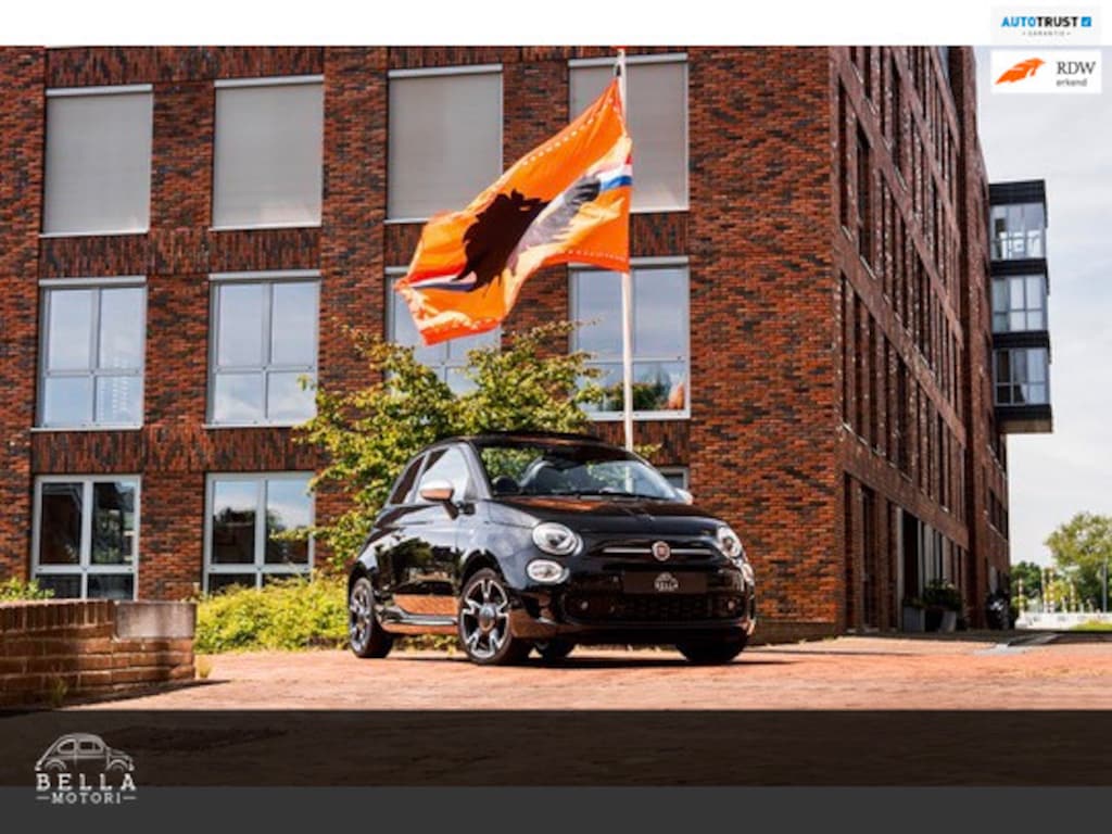Fiat 500C 0.9 TwinAir Rockstar | RIJKLAARPRIJS | Apple CarPlay | Blauwe Leren Accenten | Sportstoelen