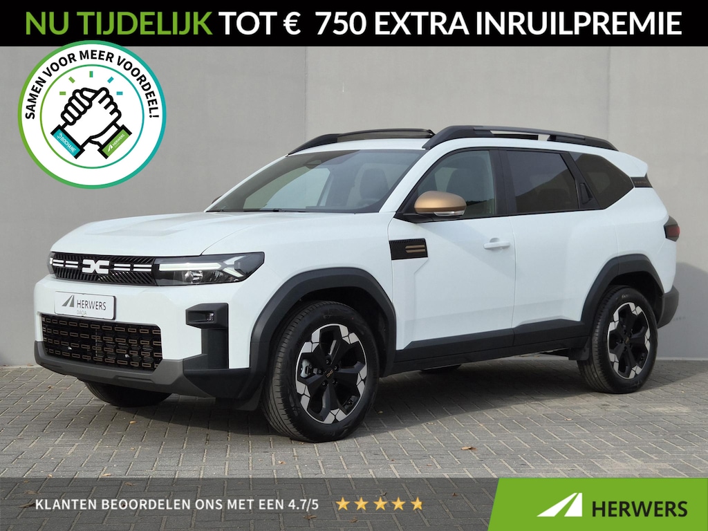 Dacia Bigster 1.8 Hybrid 155 Extreme / Fabrieksgarantie tot 03-2029<100.000 km / Glazen schuif- en kanteldak / elektrisch achterklep / Stuur- Stoel & Voorruitverwarming / Apple Carplay Android Auto / Achteruitrijcamera / Adaptief cruise control /