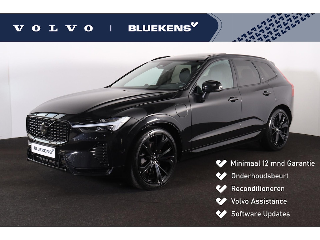 Volvo XC60 T6 Recharge AWD Ultra Black Edition - Luchtvering - Panorama/schuifdak - IntelliSafe Assist & Surround - 360º Camera - Bowers & Wilkins audio - Adaptieve LED koplampen - Verwarmde voorstoelen, stuur & achterbank - Parkeersensoren voor & achter - Elektr. bedienb. voorstoelen met geheugen - Extra getint glas - Inklapbare trekhaak - 21' LMV