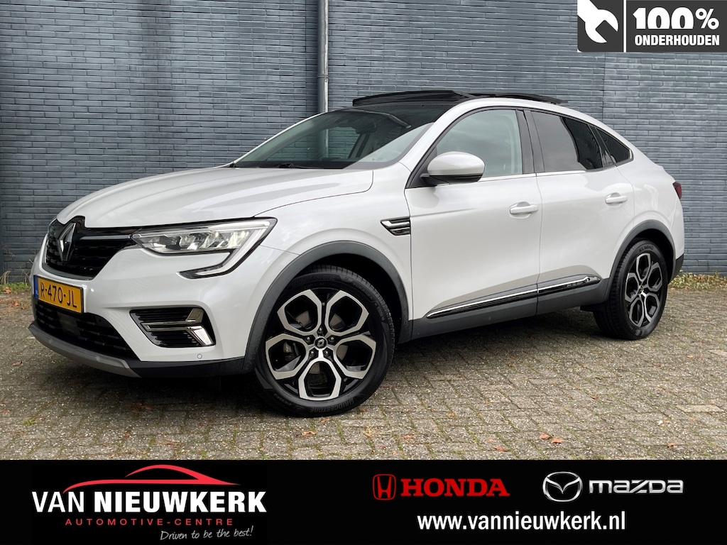 Renault Arkana 1.6 E-TECH Hybrid 145pk Automaat Intens | Elektrisch glazen schuif- en kanteldak | Blindspot | Adaptieve Cruise | Navi & Carplay | Stoel & Stuurverwar