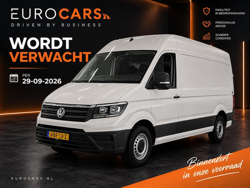 Volkswagen Crafter 35 2.0 TDI L3H3 Trendline RDW 140pk Camera PDC Achter Cruise Control Airco CarPlay Trekhaak 3000kg Bluetooth Composition Media Verwarmbare Voorruit Elek. Spiegels Elek. Ramen Centrale Vergrendeling Comfortstoel