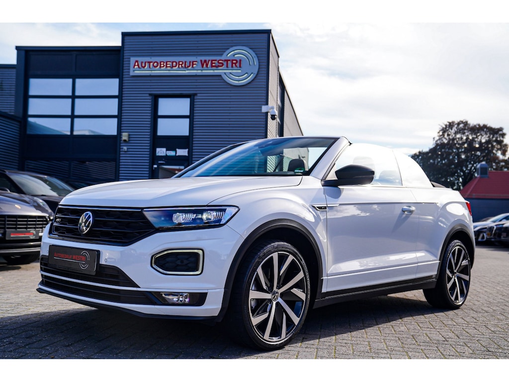 Volkswagen T-Roc Cabrio 1.5 TSI R-Line | Luxe Leder | Ruitjes leer | Trekhaak | Stoelverwarming | Facelift | Vlak R-line Stuur |