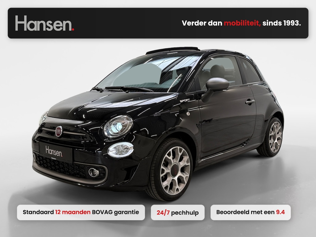 Fiat 500C 1.0 Hybrid Sport I Cabrio I Cruise Control I Airco I CarPlay I Xenon I Leder I