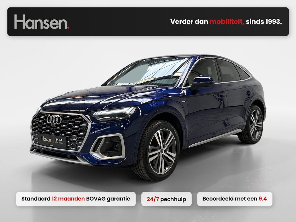 Audi Q5 Sportback 55 TFSI e S edition I S-Line I B&O I 360 Camera I Adaptive Cruise I Elek. Achterklep I Stoelverwarming I CarPlay I Elek. Voorstoelen I