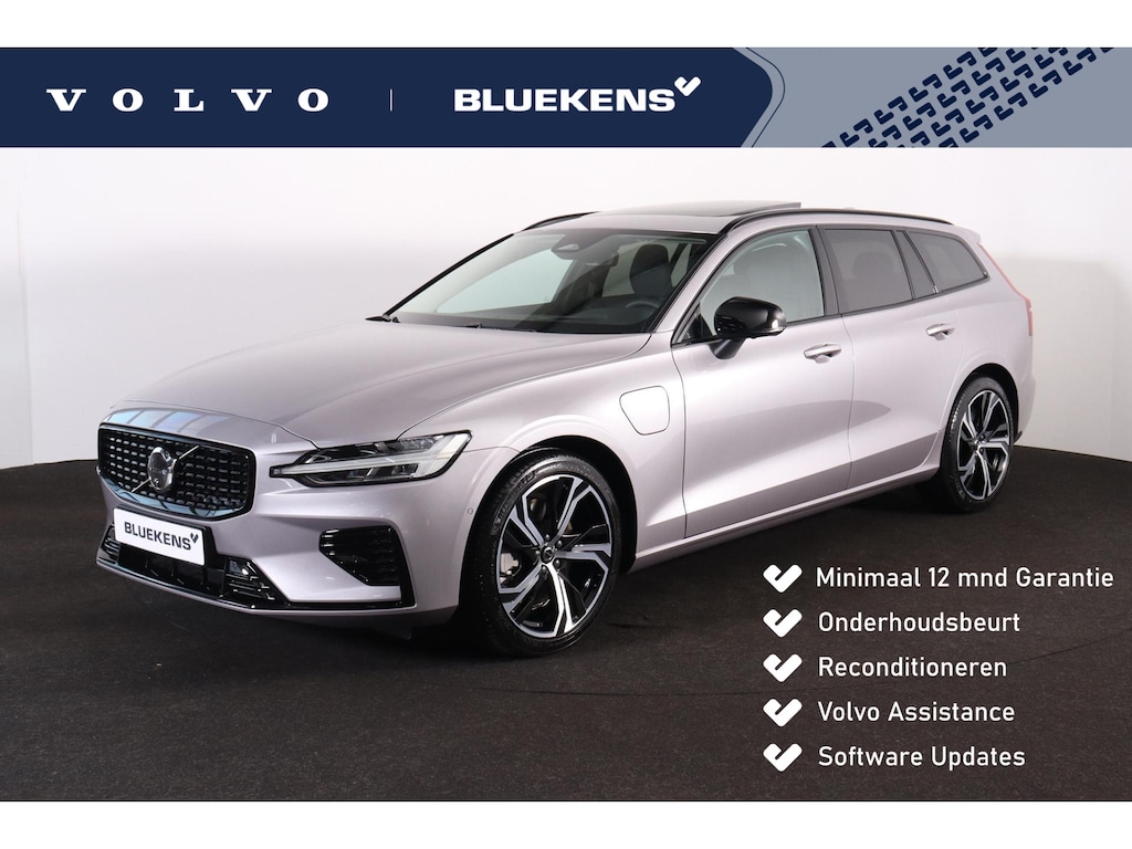 Volvo V60 T6 Recharge AWD Plus Dark - Panorama/schuifdak - IntelliSafe Assist & Surround - 360º Camera - Harman/Kardon audio - Verwarmde voorstoelen, stuur & achterbank - Parkeersensoren voor & achter - Elektr. bedienb. voorstoelen met geheugen - Head up display - Extra getint glas - 19' LMV