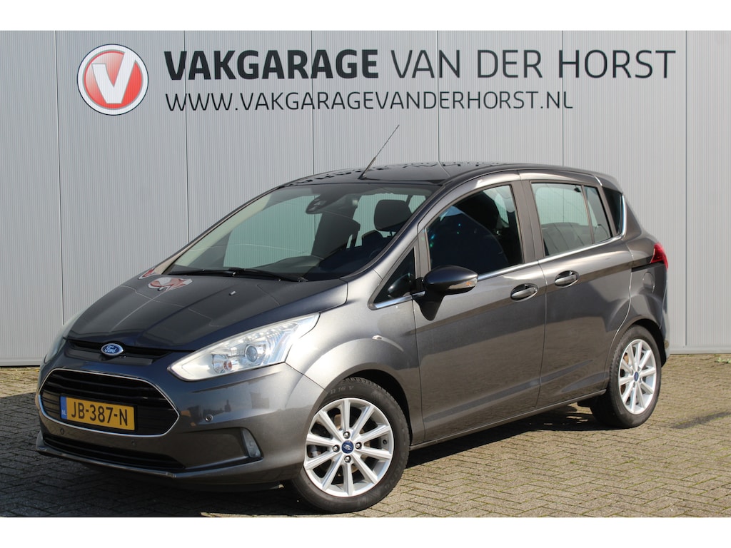 Ford B-Max 1.0-100pk EcoBoost Titanium. Mooie, chique en luxe Ford B-Max, hoge in- en uitstap ! Trekhaak, Pdc V/A, Navigatie, Climate Controle, Lichtmetalen Velgen,