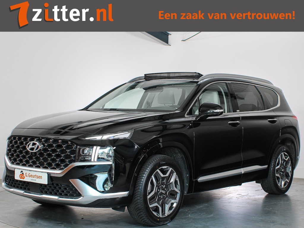 Hyundai Santa Fe 1.6 T-GDI PHEV Premium Plus Sky 7-Persoons Panoramadak, Volleder, SOH 99,8%, Vol optie!