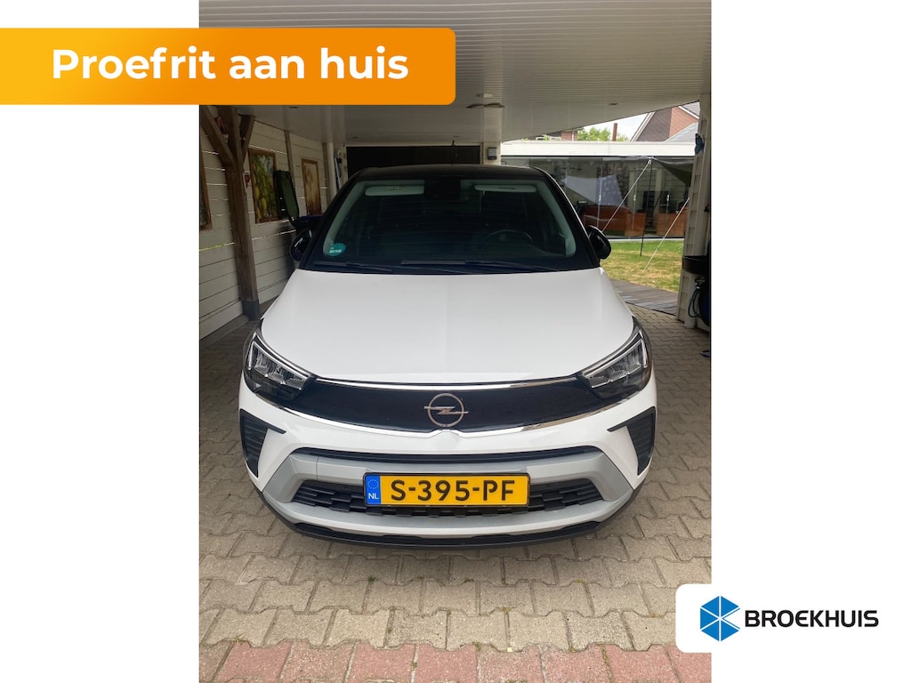 Opel Crossland 1.2 Turbo Elegance Stoel & Stuurverwarming | Camera | Trekhaak | Leder/Stof | ALL-Season | Cruise | Climate | LED  | Achteruitrij Camera | Afwijkende dakkleur | Apple Carplay/Android Auto|telefoonintegratie premium