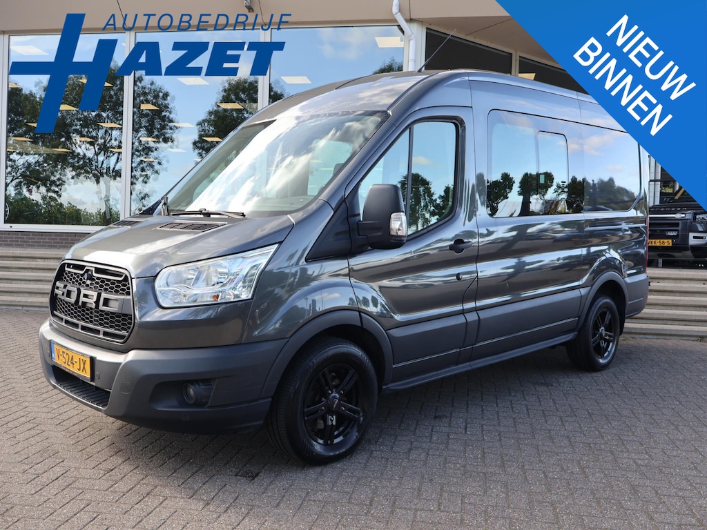 Ford Transit 330 2.0 TDCI 130 PK L2H2 DUBBEL CABINE 5-PERS. *85.969 KM* | EURO 6 | TREKHAAK 2650 KG | LMV