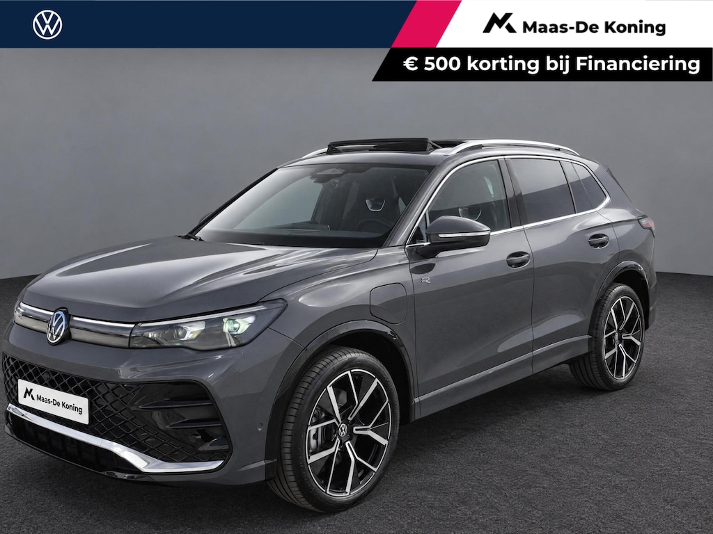 Volkswagen Tiguan 1.5eHybrid 200kW/272PK R-Line · Panoramadak · Trekhaak · 360°Camera + Parkeersensoren · Garantie t/m 20-07-2030 of 100000km.