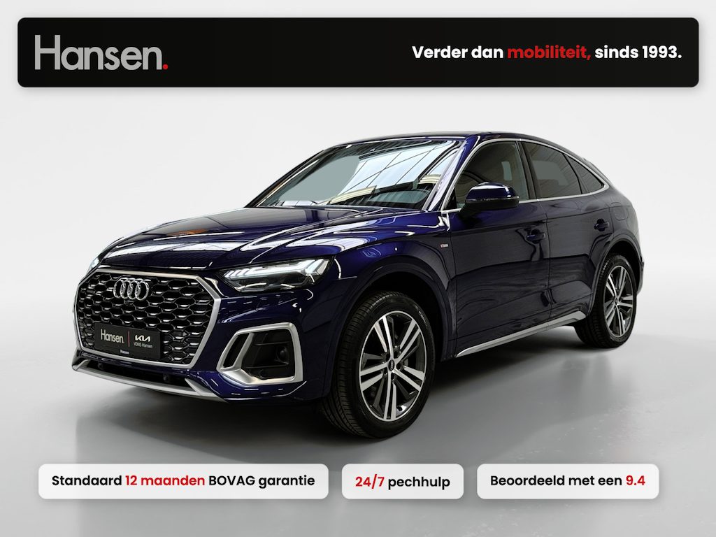 Audi Q5 Sportback 55 TFSI e S edition I S-Line I B&O I 360 Camera I Adaptive Cruise I Elek. Achterklep I Stoelverwarming I CarPlay I Elek. Voorstoelen I