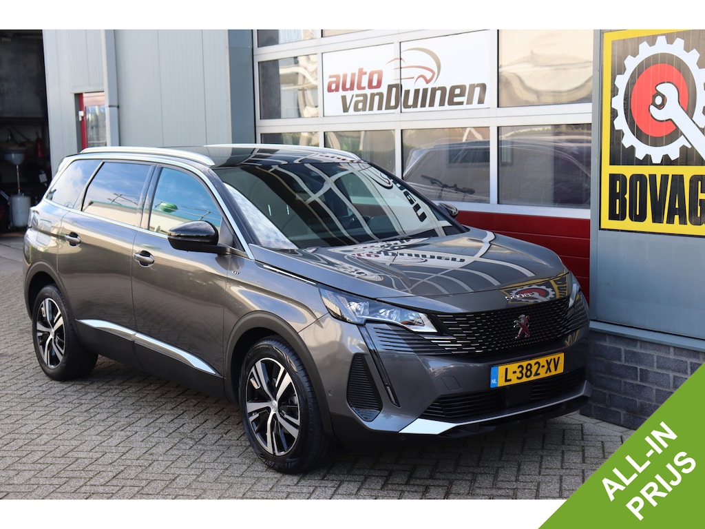 Peugeot 5008 1.6 PureTech GT O.a: Pano, Keyless, ACC, Clima, Stoelverw, Full LED, Etc. All-in prijs!