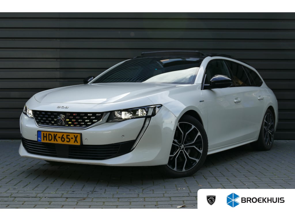 Peugeot 508 SW 1.6 HYBRID 225PK GT / CAMERA / STOELVERWARMING / PANO.DAK / ALCANTARA / AGR / MASSAGESTOEL / 18"LMV / KEYLESS / FULL-LED / NAVI / CLIMA / PDC / BLUETOOTH / ADAPT. CRUISECONTROL / 2E EIGENAAR / SCHITTERENDE STAAT !!