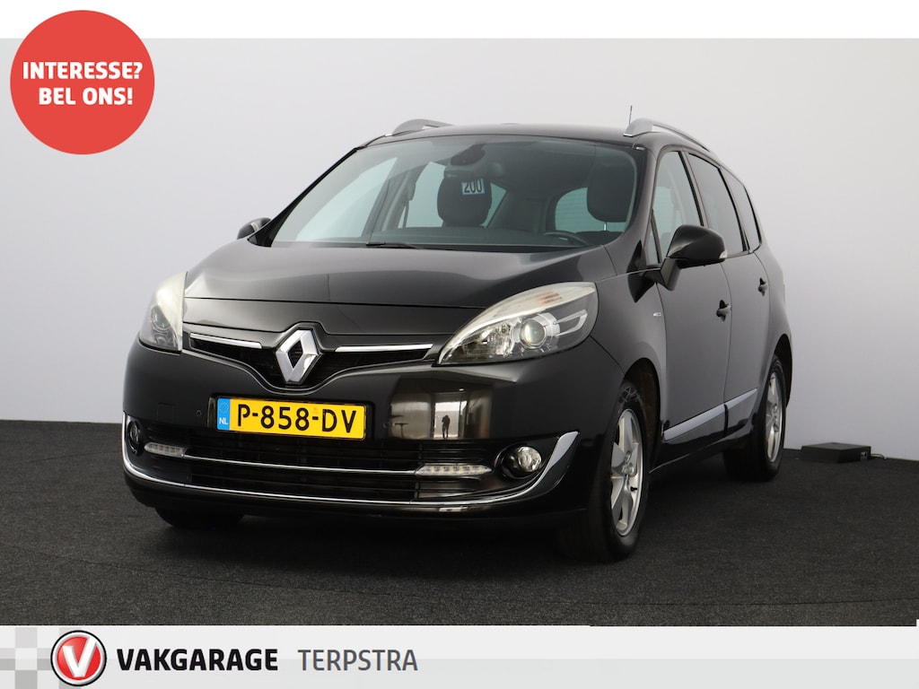 Renault Grand Scenic 1.2 TCe BOSE/ 7-Persoons!/ PDC V+A/ Navi/ Half-Leder/ Clima/ Cruise/ Keyless/ Elek. pakket/ Isofix/ Bluetooth/ Armsteun/ Multi. LEDER. Stuur/ 16'' LMV/ Mistl./ Dakrails.