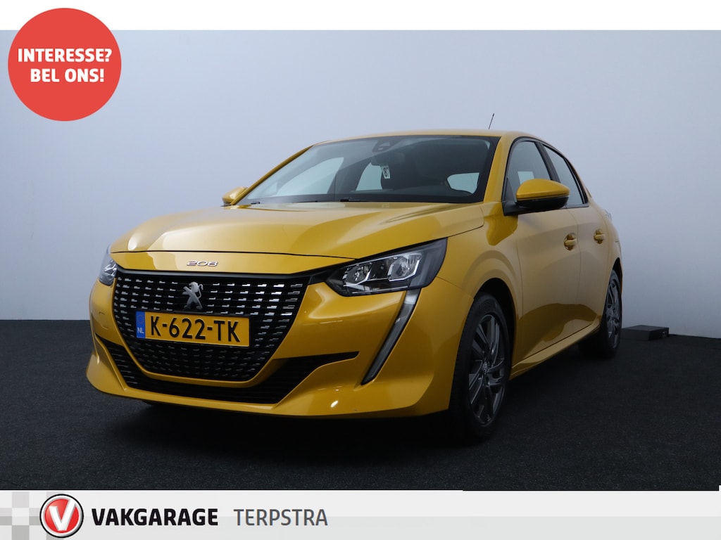 Peugeot 208 1.2 PureTech Active Pack/ D-Riem verv: 86.000 KM!/ 16'' LMV/ LED Koplampen/ Apple + Android/ DAB+/ Airco/ Cruise/ Elek. pakket/ Isofix/ Bluetooth/ Multi. Stuur/ PDC/ Dakspoiler.