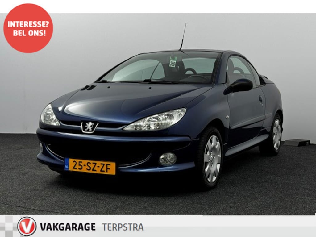 Peugeot 206 CC 1.6-16V/ Automaat/ Wind-Scherm/ Elek.Ramen/ C.V. Afatand/ Stuurbekr./ Radio USB/ NAP!/ Metallic lak