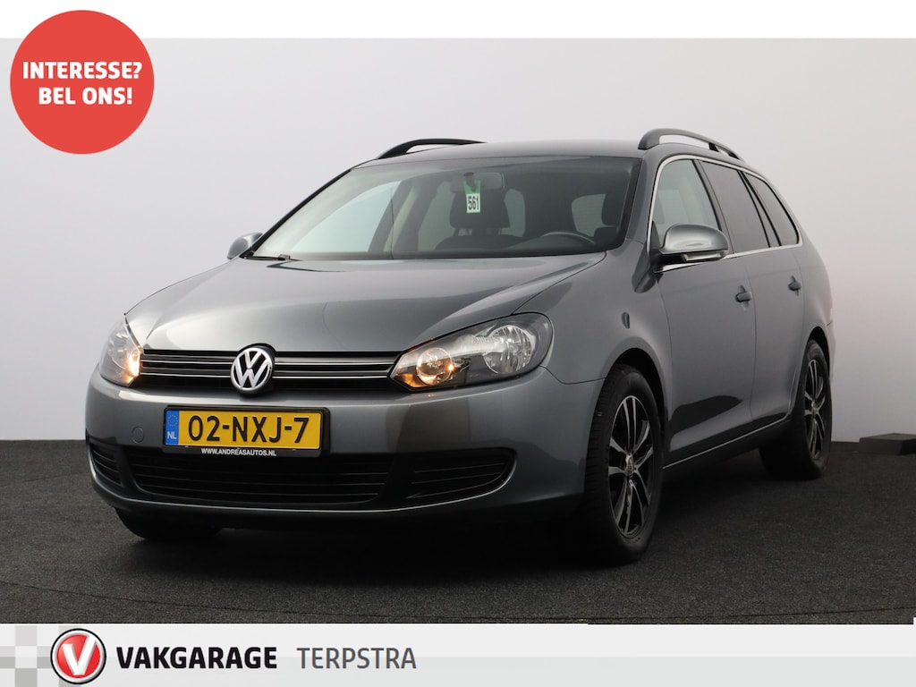 Volkswagen Golf Variant 1.4 TSI Comfortline/ D-Ketting verv: 190.000KM!/ Trekhaak/ 16'' LMV/ Apple + Android/ Clima/ Cruise/ Elek. pakket/ Isofix/ Bluetooth/ Armsteun/ Multi. LEDER. Stuur/ 16'' LMv/ Extra getint glas.